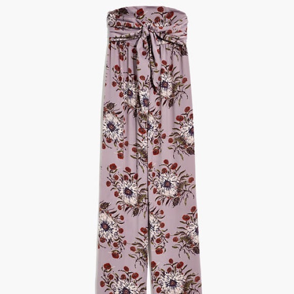 NWT Madewell tie front floral jumpsuit size 6 - Picture 3 of 6
